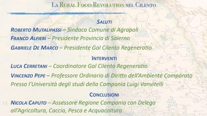 Agropoli: GAL Cilento Regeneratio, incontro su nuova programmazione europea 21-27 e Rural food Revolution