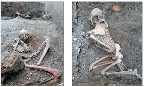 Pompei: 2 scheletri rinvenuti sotto muro crollato, nuove vittime da scavo dei Casti Amanti