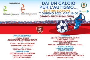 Salerno: all'Arechi "Dai un calcio per l'autismo"