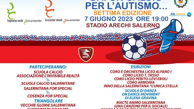 Salerno: all’Arechi “Dai un calcio per l’autismo”