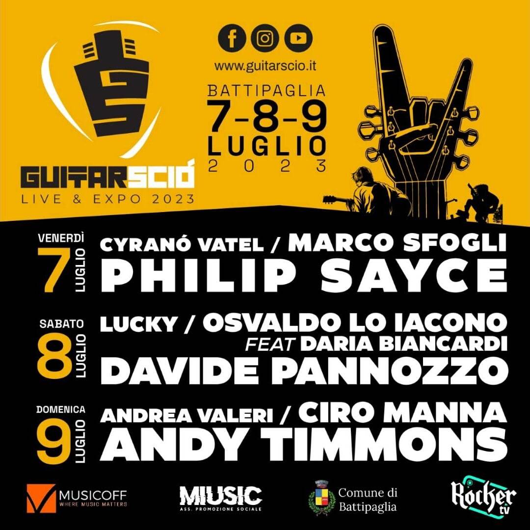 Battipaglia: Festival Chitarra “GuitarSció – Live & Expo 2023”, aperitivo stampa