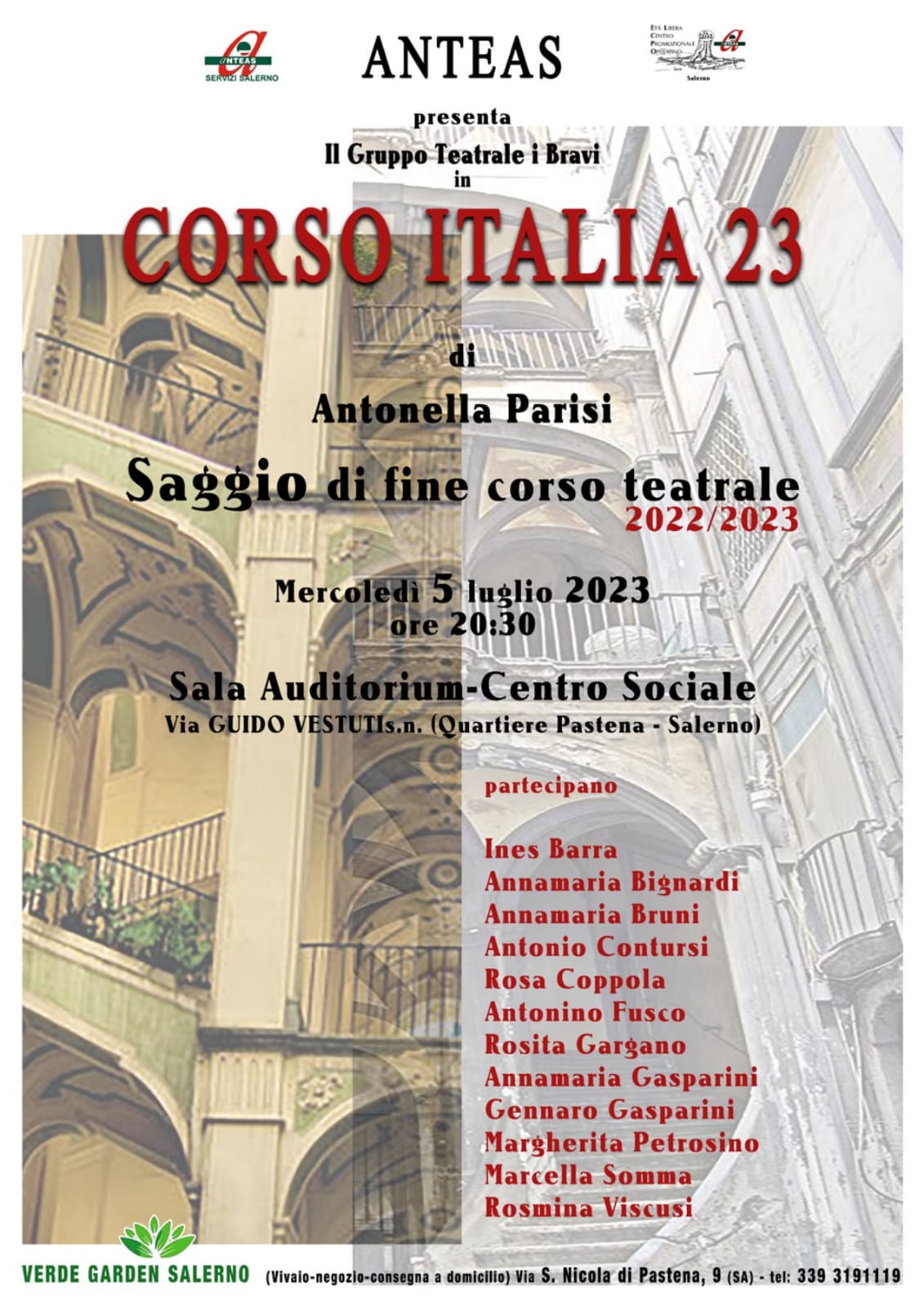 Salerno: a Centro Sociale “Corso Italia, 23” di Antonella Parisi