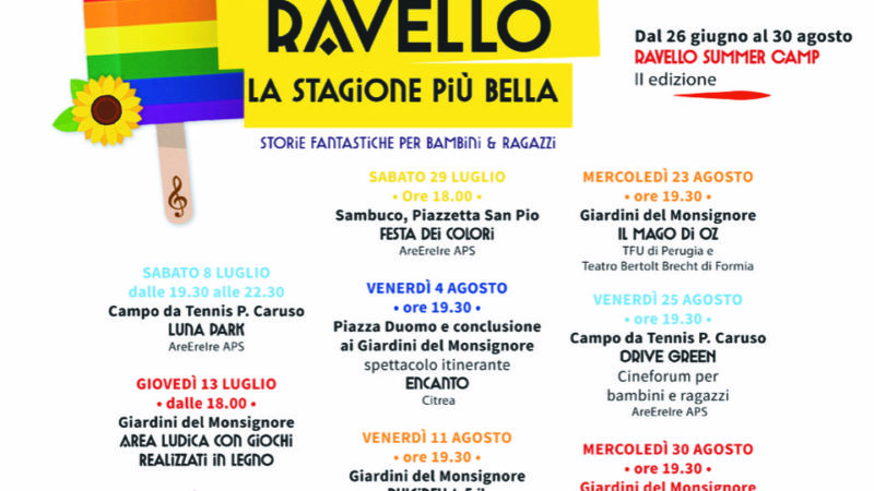Ravello: al via rassegna “Ravello la stagione più bella”, per minori