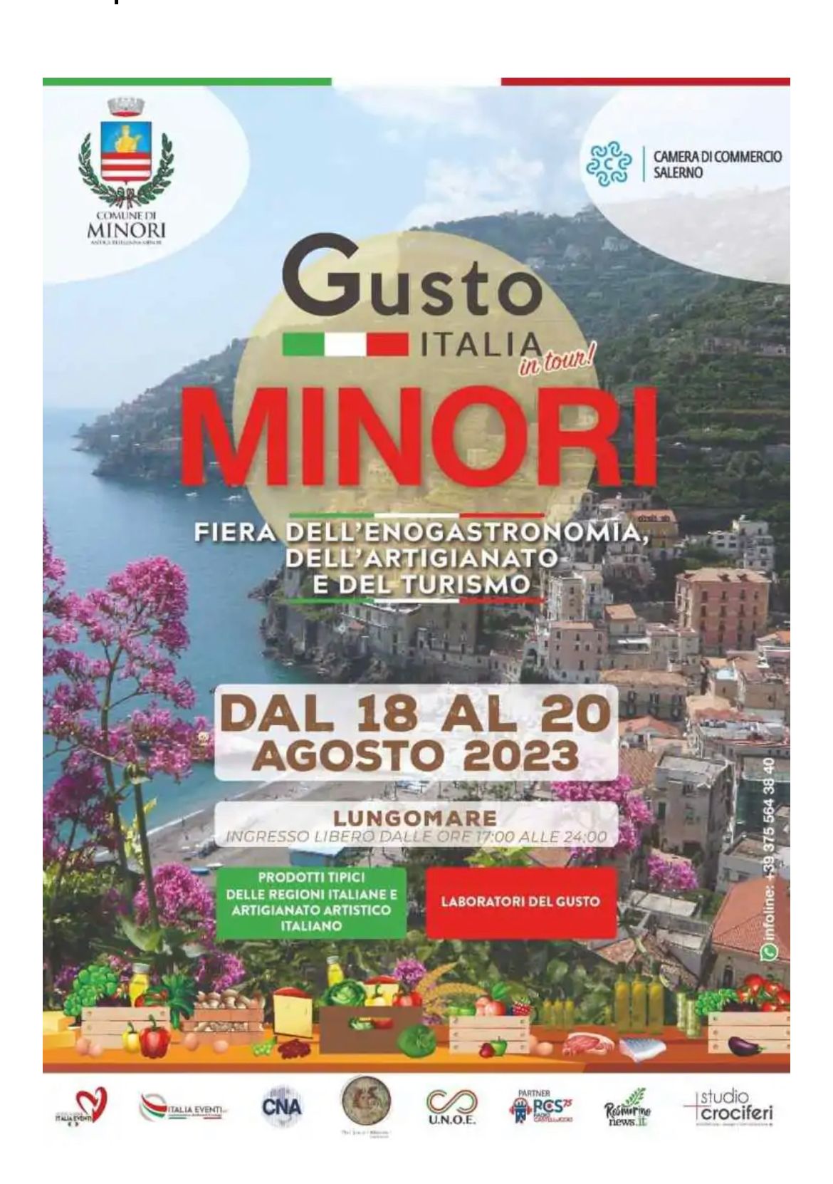 Minori: Gusto Italia 18-20 agosto 2023