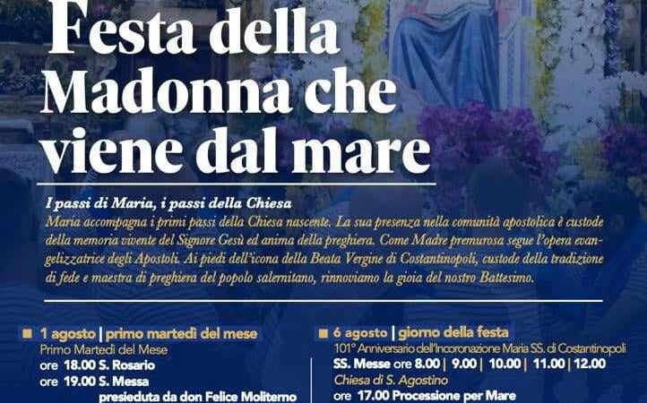 Salerno: Arcidiocesi, da 50° anniversario sacerdotale di Don Di Maggio, a festa per Madonna che viene dal Mare e celebrazione per San Donato