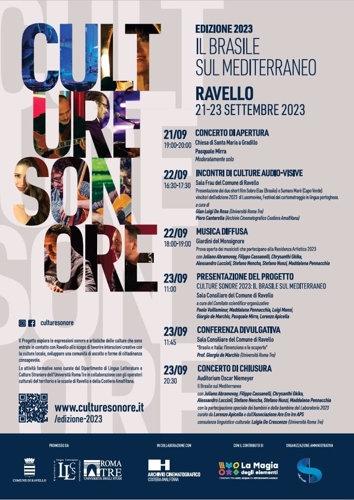 Ravello: apertura rassegna “Culture Sonore 2023: il Brasile sul Mediterraneo”