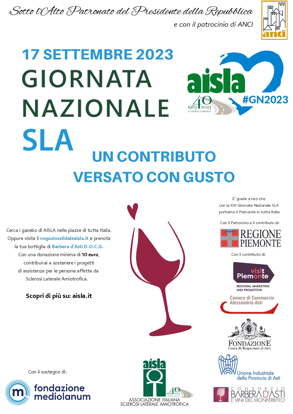 Brescia: XVI Giornata Nazionale SLA, Italia con AISLA nel segno della Solidarietà
