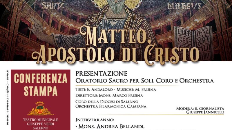 Salerno: presentazione Oratorio “San Matteo Apostolo di Cristo”, conferenza stampa