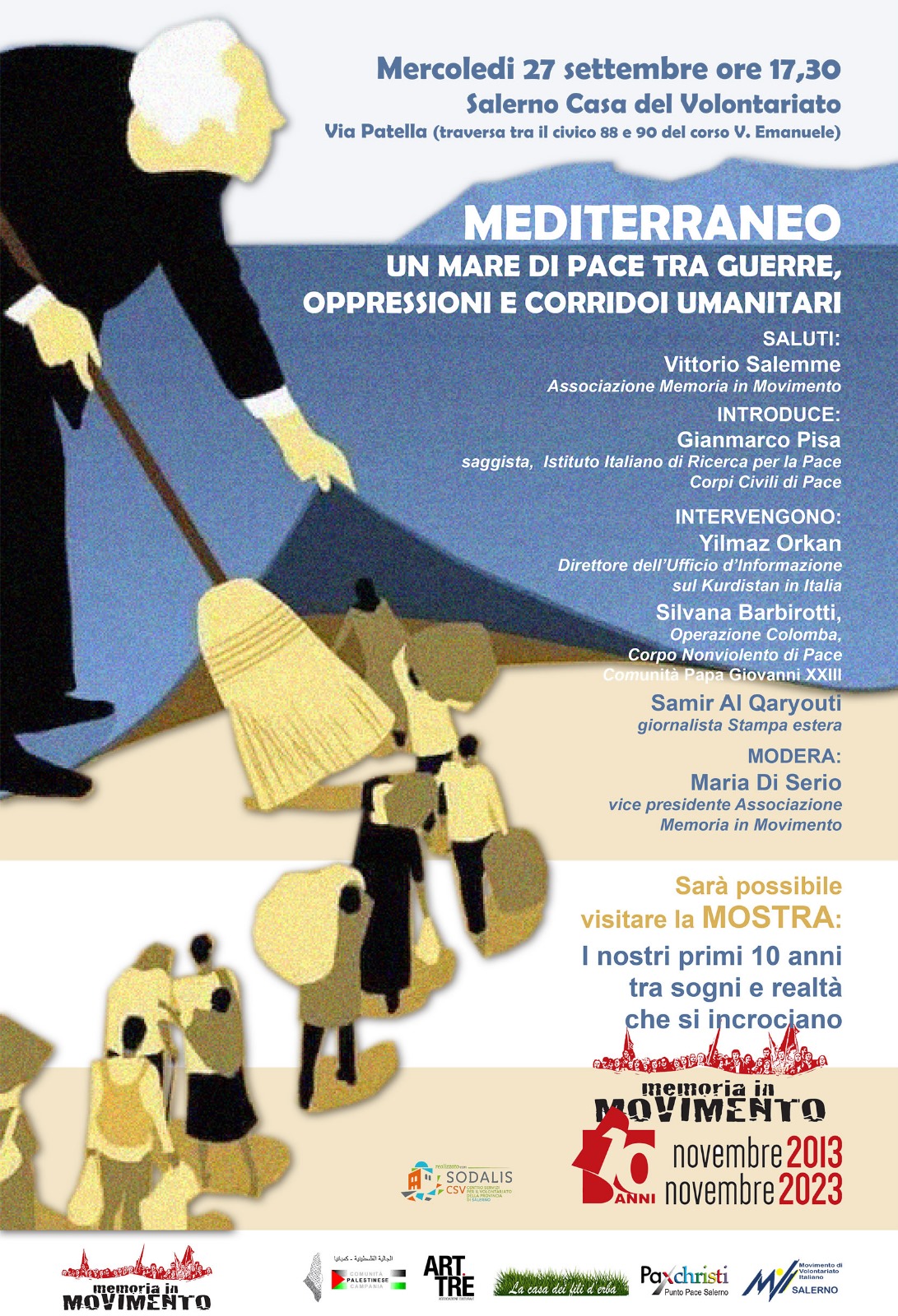 Salerno: Memoria in Movimento, convegno “Mediterraneo un mare di pace tra guerre, repressioni e corridoi umanitari”, conferenza stampa