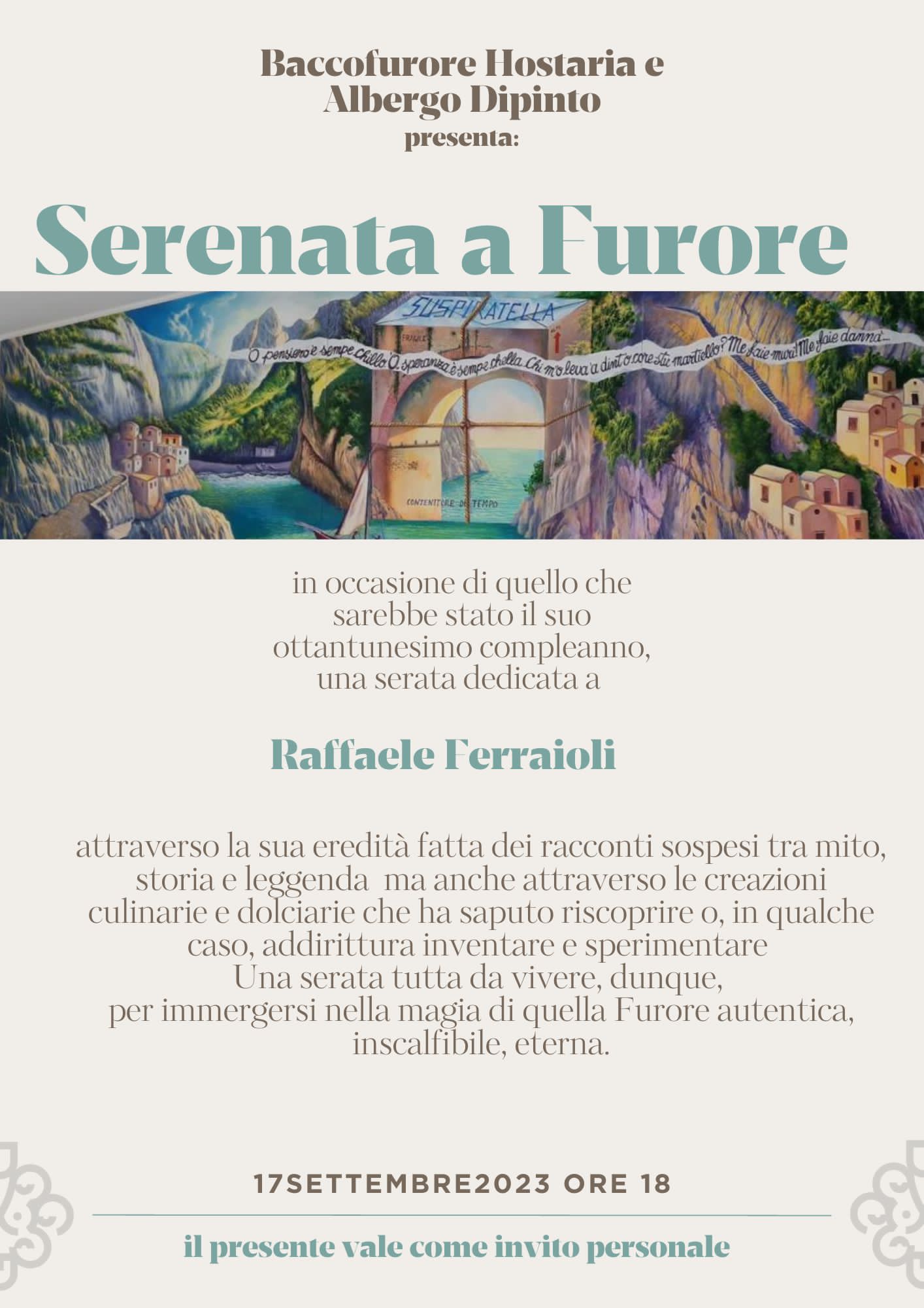 Amalfitana: “Serenata a Furore” in memoria 81° anniversario nascita di Raffaele Ferraioli