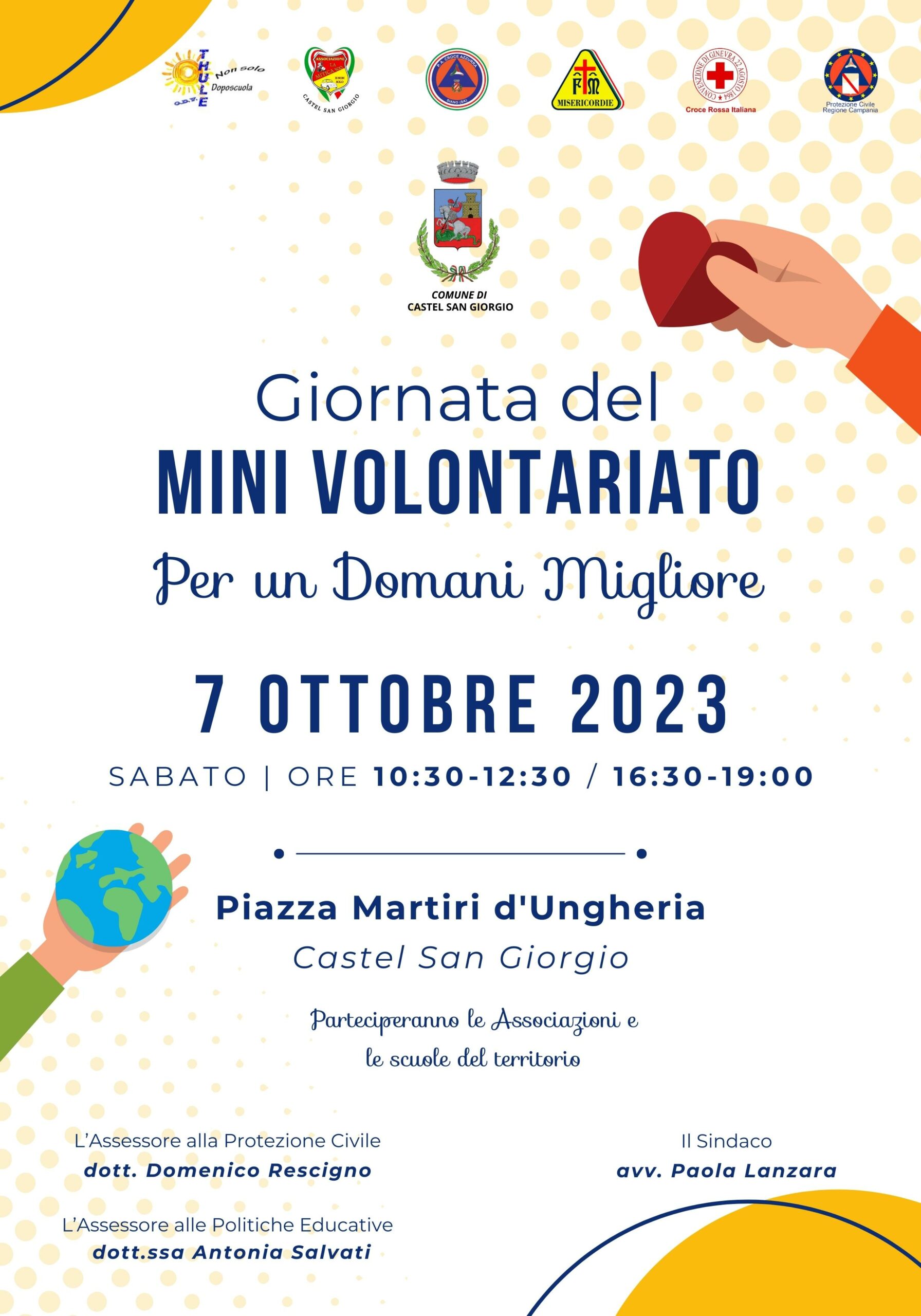 Castel San Giorgio: Giornata del Mini Volontariato “Per un domani migliore”
