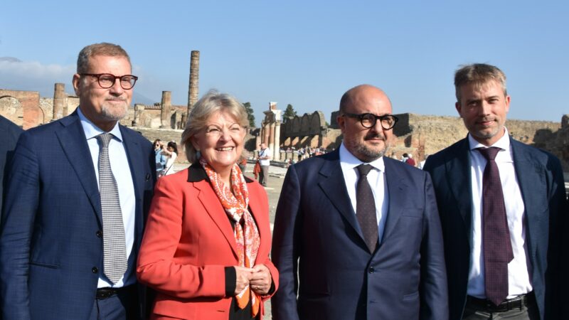Pompei: Ministro Sangiuliano in visita con Commissaria Ue Ferreira “Presto museo diffuso con nuovo piano strategico di sviluppo”