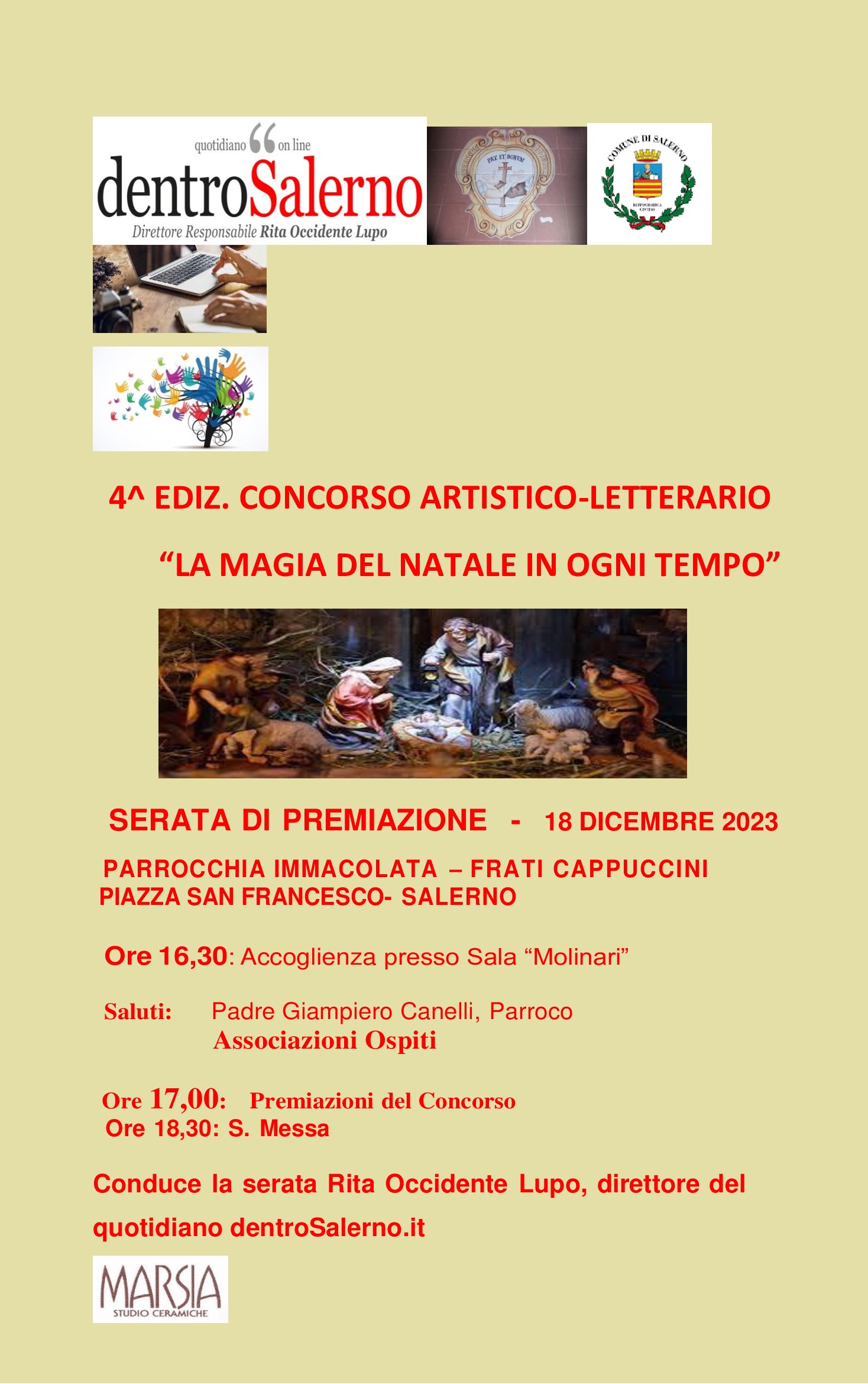 Salerno: 4^ ediz. Concorso nazionale letterario-artistico “La magìa del Natale in ogni tempo”