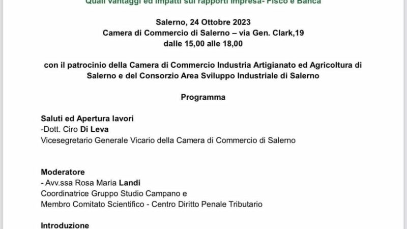 Salerno: Asi, Tavola Rotonda “Le nuove sfide delle Imprese”