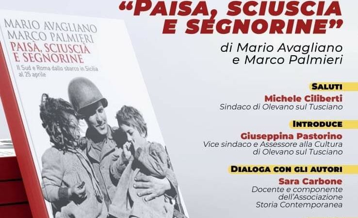 Olevano sul Tusciano: presentazione libro “Paisà, sciuscià e segnorine”