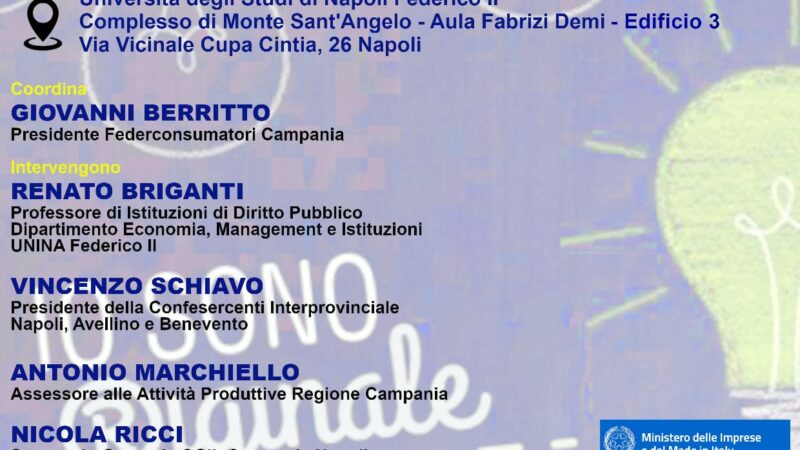 Campania: Federconsumatori- Università Federico II, incontro “Economia e legalità – La contraffazione in Campania: dimensioni e caratteristiche”