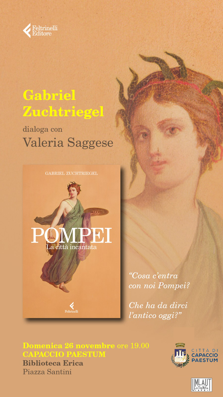 Capaccio Paestum: Gabriel Zuchtriegel presenta suo libro su Pompei