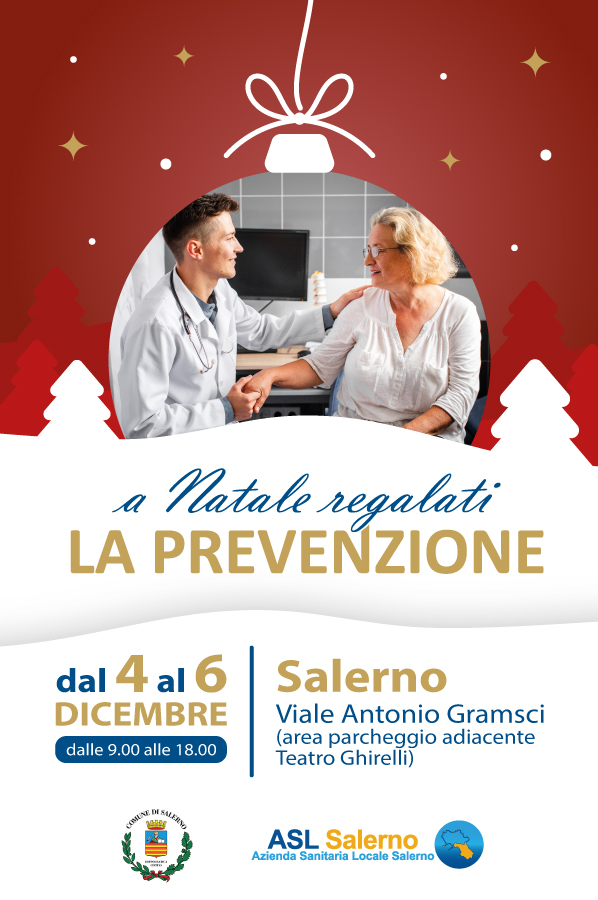 Salerno: Campagna di Prevenzione “A Natale regalati la Prevenzione”, tour Asl per screening oncologici gratuiti