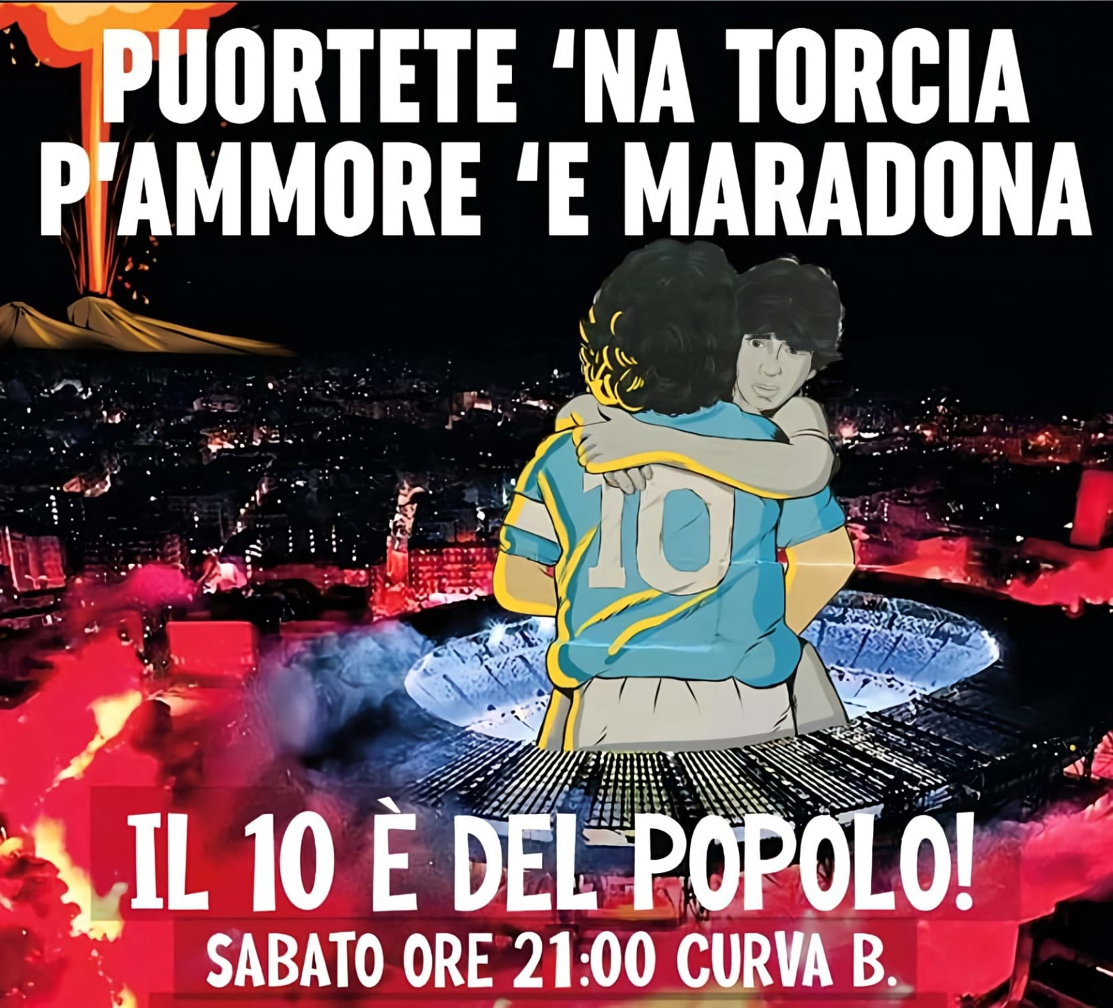 Napoli: match Atalanta-Napoli, ultras nel ricordo di Diego Armando Maradona