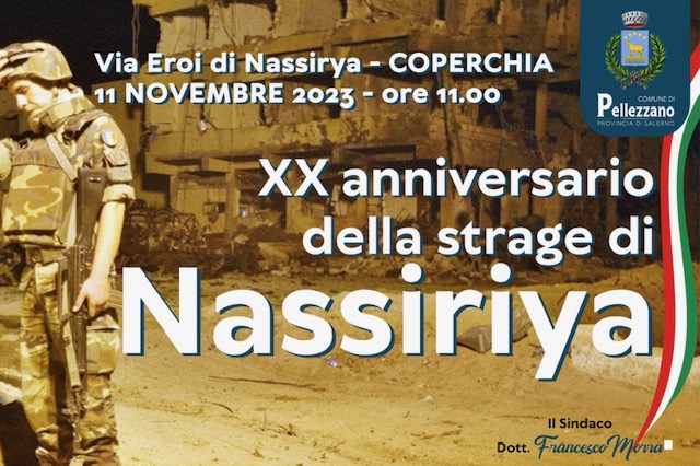 Pellezzano: anniversario 20 anni da strage Nassiriya, inaugurazione Monumento a Caduti
