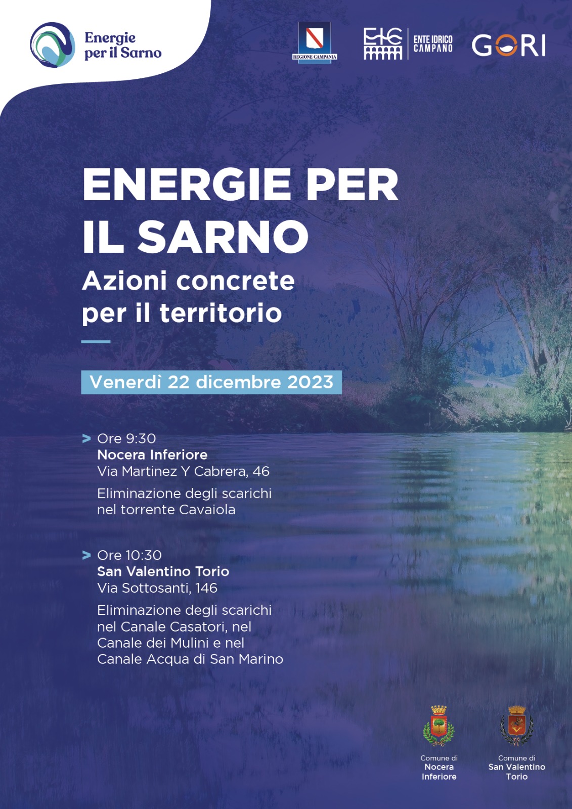 Nocera Inferiore: Energie per il Sarno, incontro pubblico