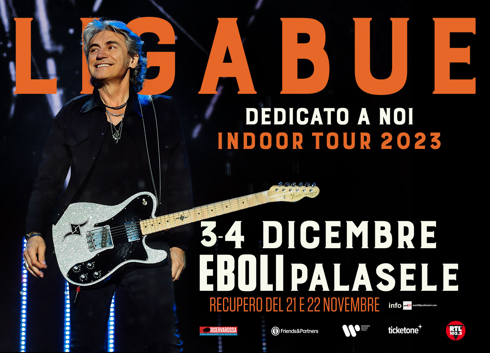 Eboli: a PalaSele Ligabue in concerto