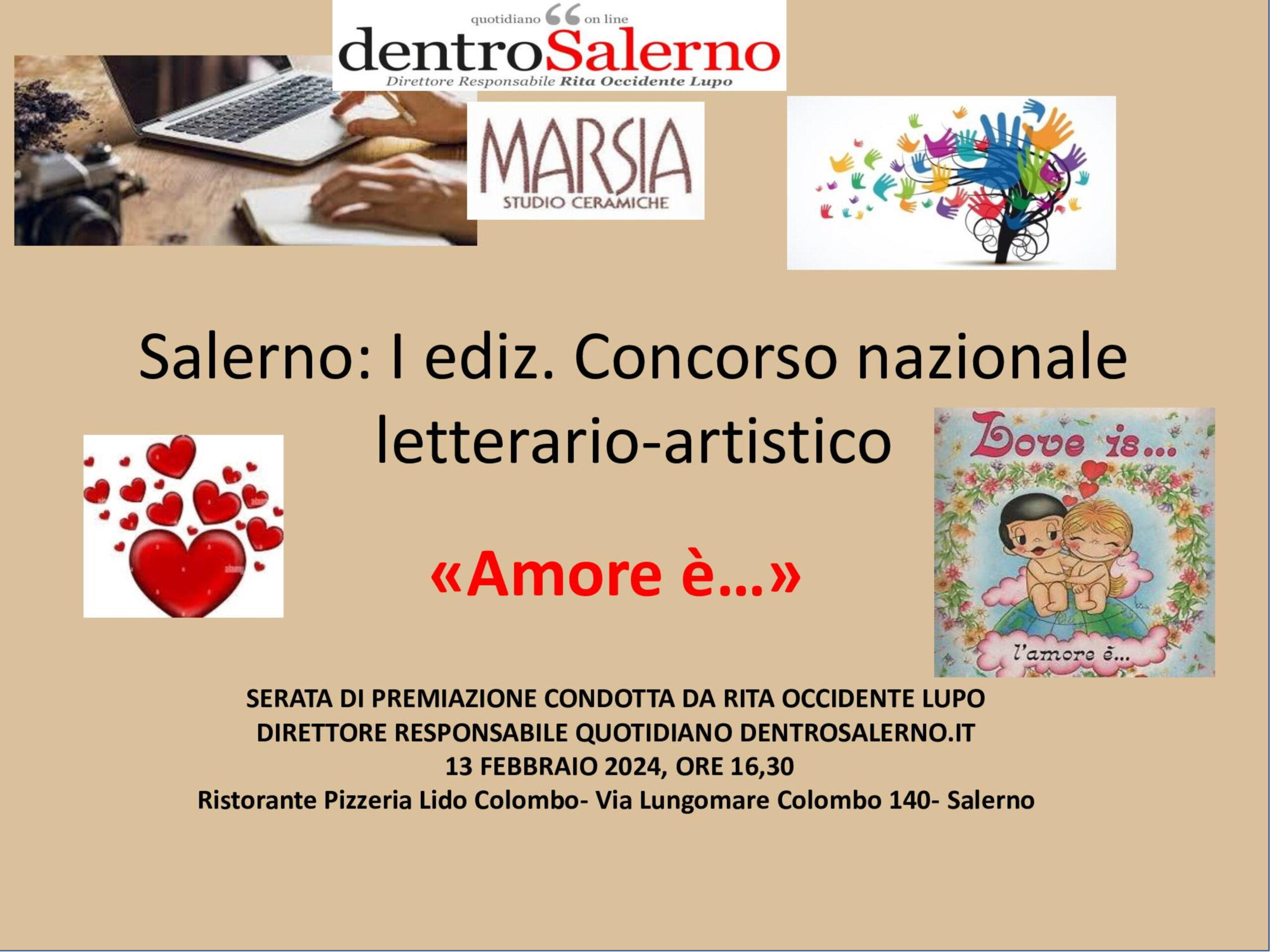 Salerno: I ediz. Concorso nazionale letterario-artistico “Amore é…”