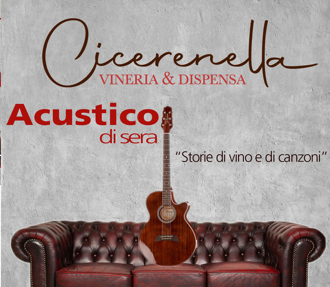 Bracigliano: Acustico di Sera, storie di vino e di canzoni a vineria Cicerenella