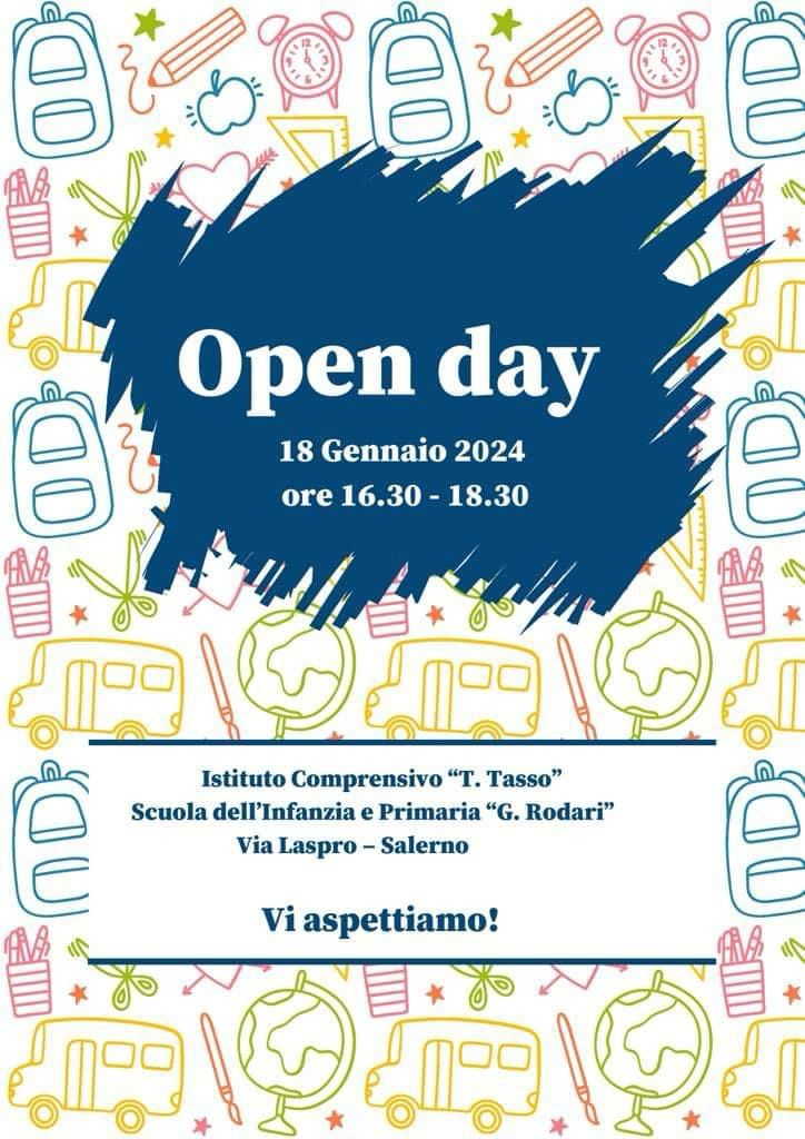 Salerno: IC “T. Tasso”, Open Day 18 Gennaio 2024