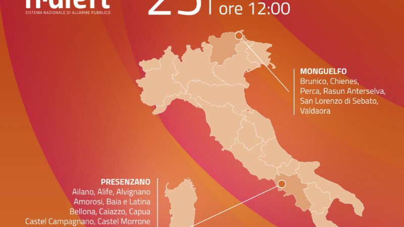 Regione Campania: IT-alert, 24-25 Gennaio 2024 nuovi test