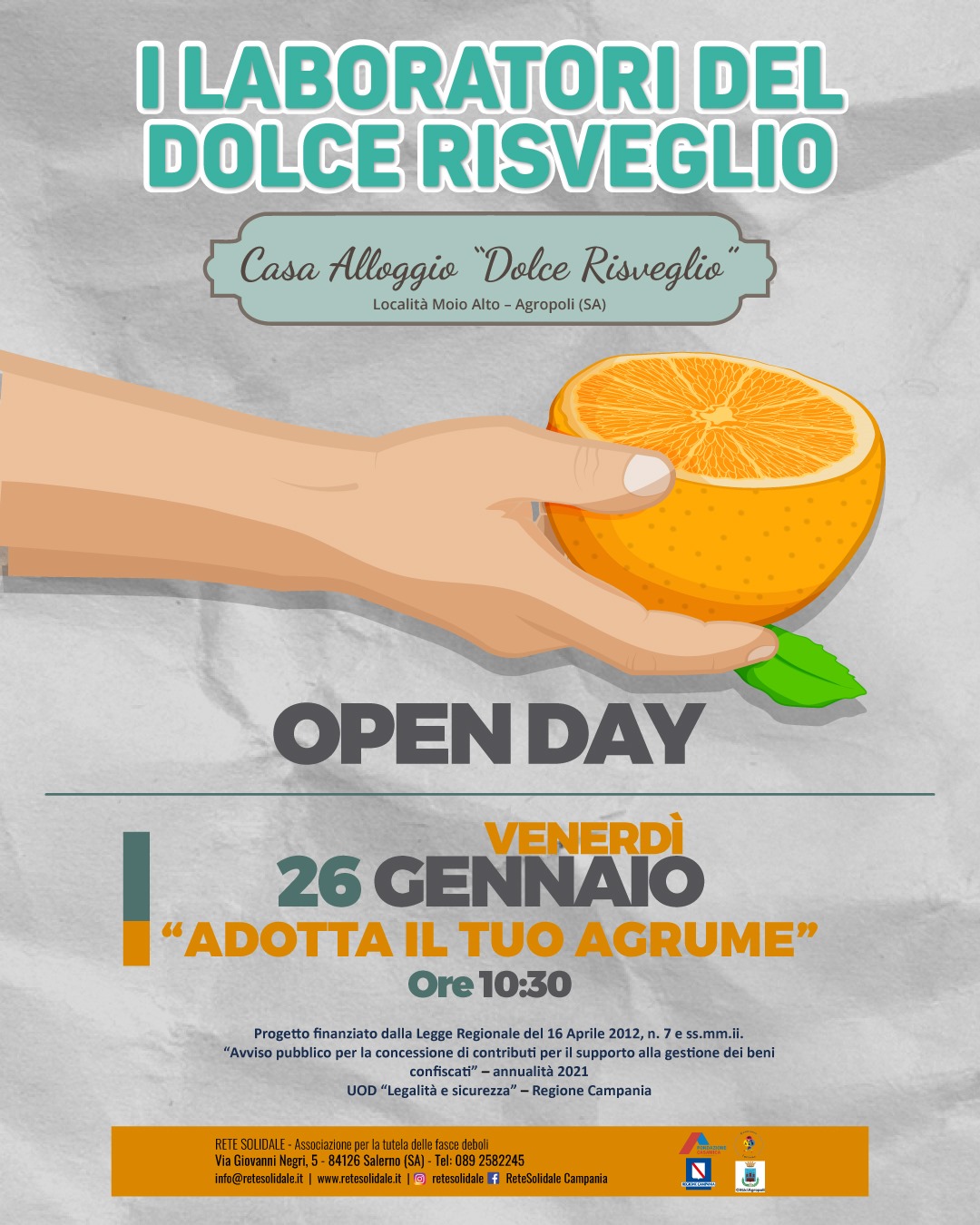 Agropoli: Casamica, Open Day a Casa Alloggio “Dolce Risveglio” 