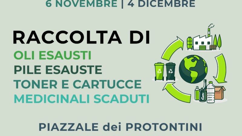Amalfi: Giornate Ecologiche, nuovo calendario per raccolta di oli e pile esauste, toner, cartucce e medicinali scaduti
