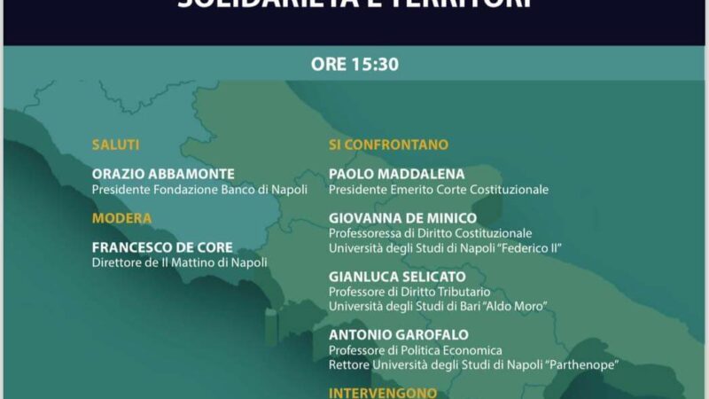 Napoli: Fondazione Banco di Napoli, incontro su autonomia differenziata