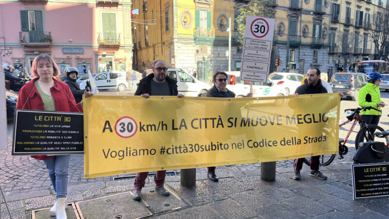 Napoli: Legambiente, Città2030, mobilitazione per città a 30 km/h, più sicura e a misura di persona