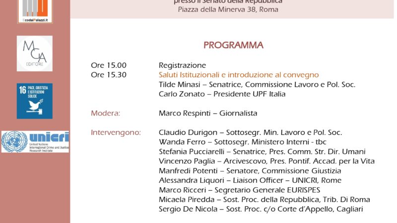 Roma: convegno su Giustizia sociale e sviluppo per pace e sicurezza  