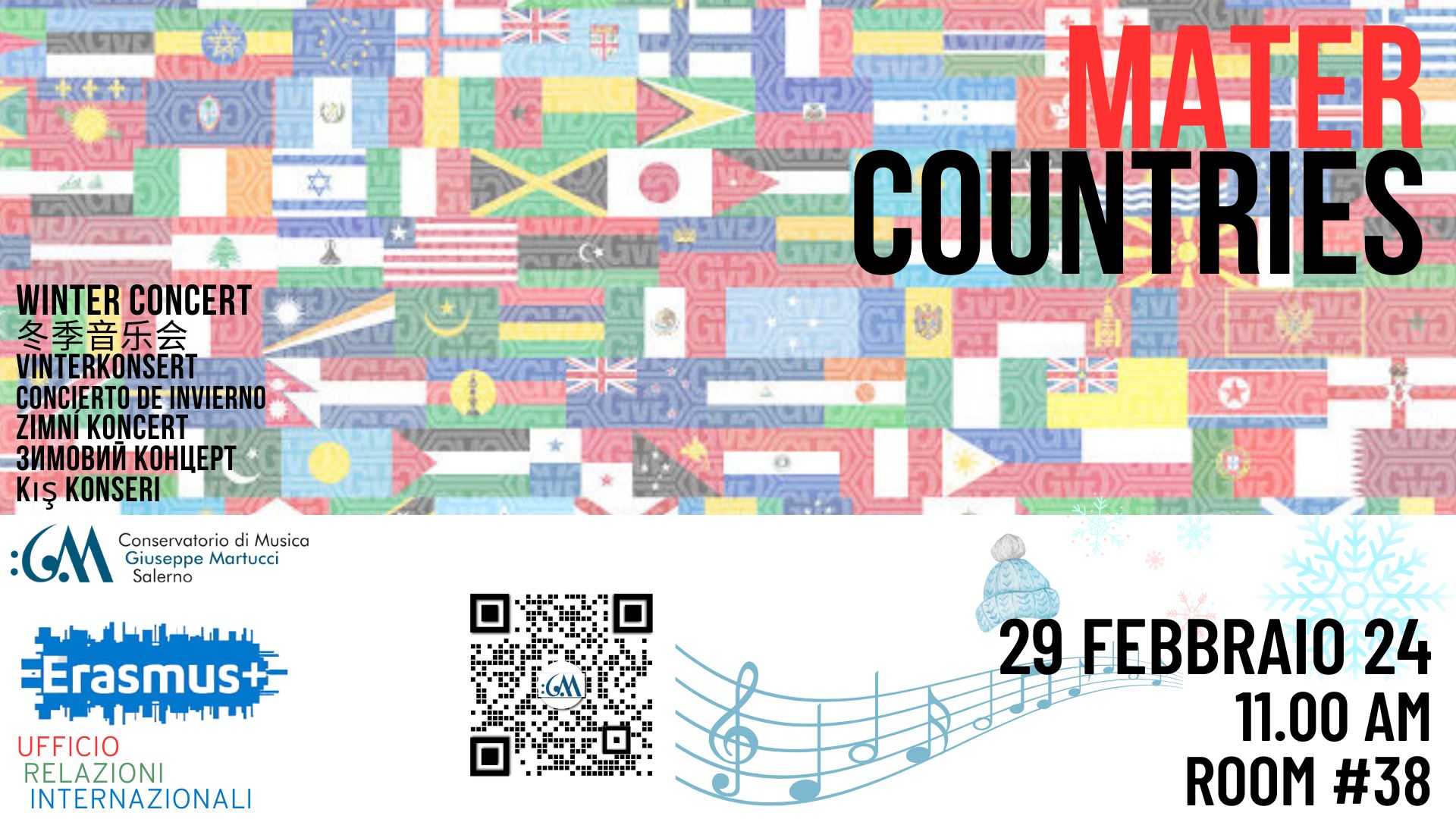 Salerno: Mater Countries Winter Concert a Conservatorio di musica “G. Martucci”