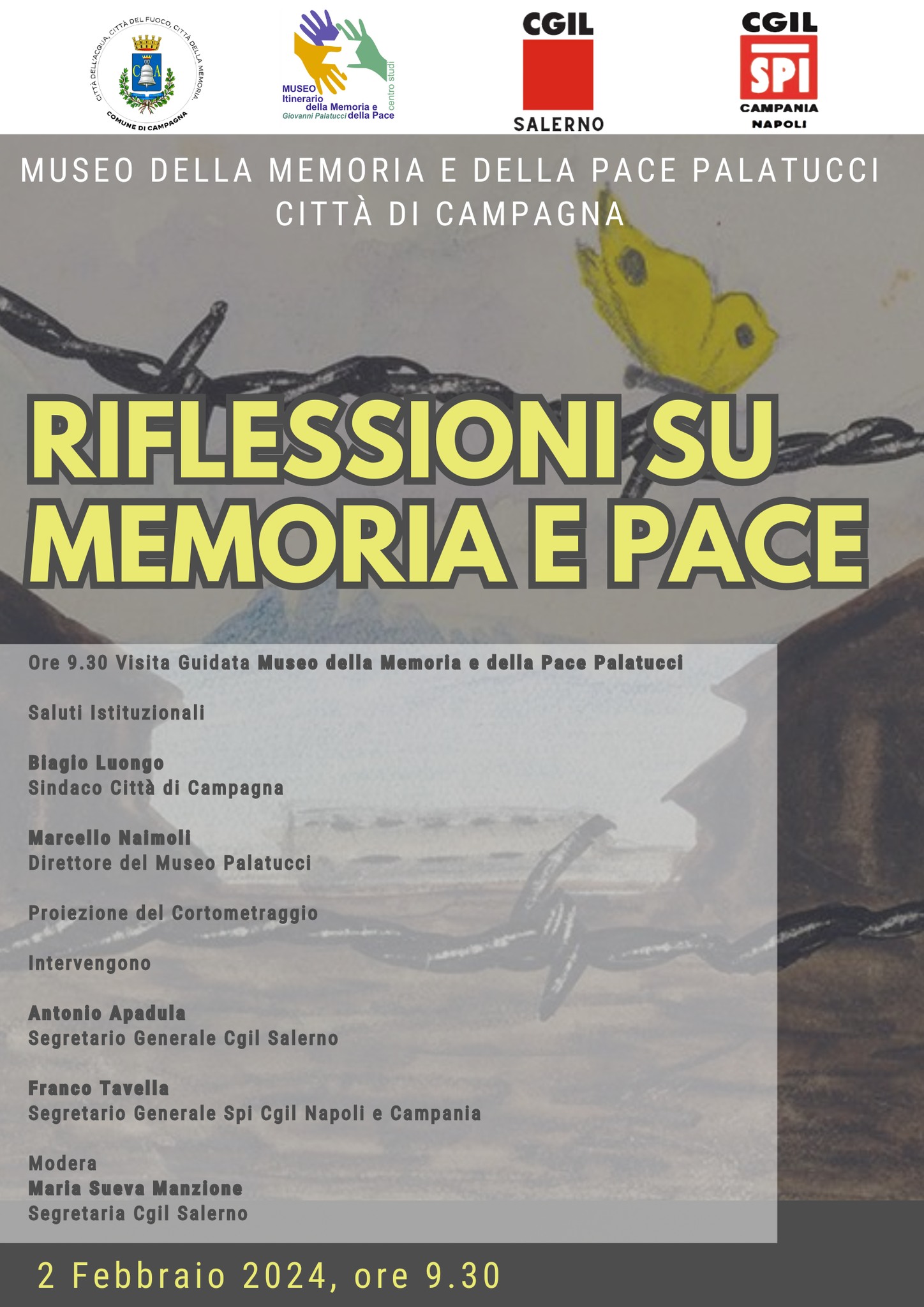 Campagna: Cgil, convegno “Riflessioni su Memoria e Pace”