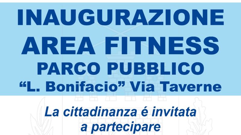 Agropoli: inaugurazione area fitness nel Parco pubblico “Bonifacio”
