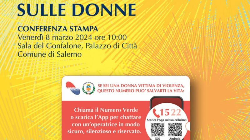 Salerno: impegno contro violenza su donne, numero verde su ticket parcheggi,conferenza stampa