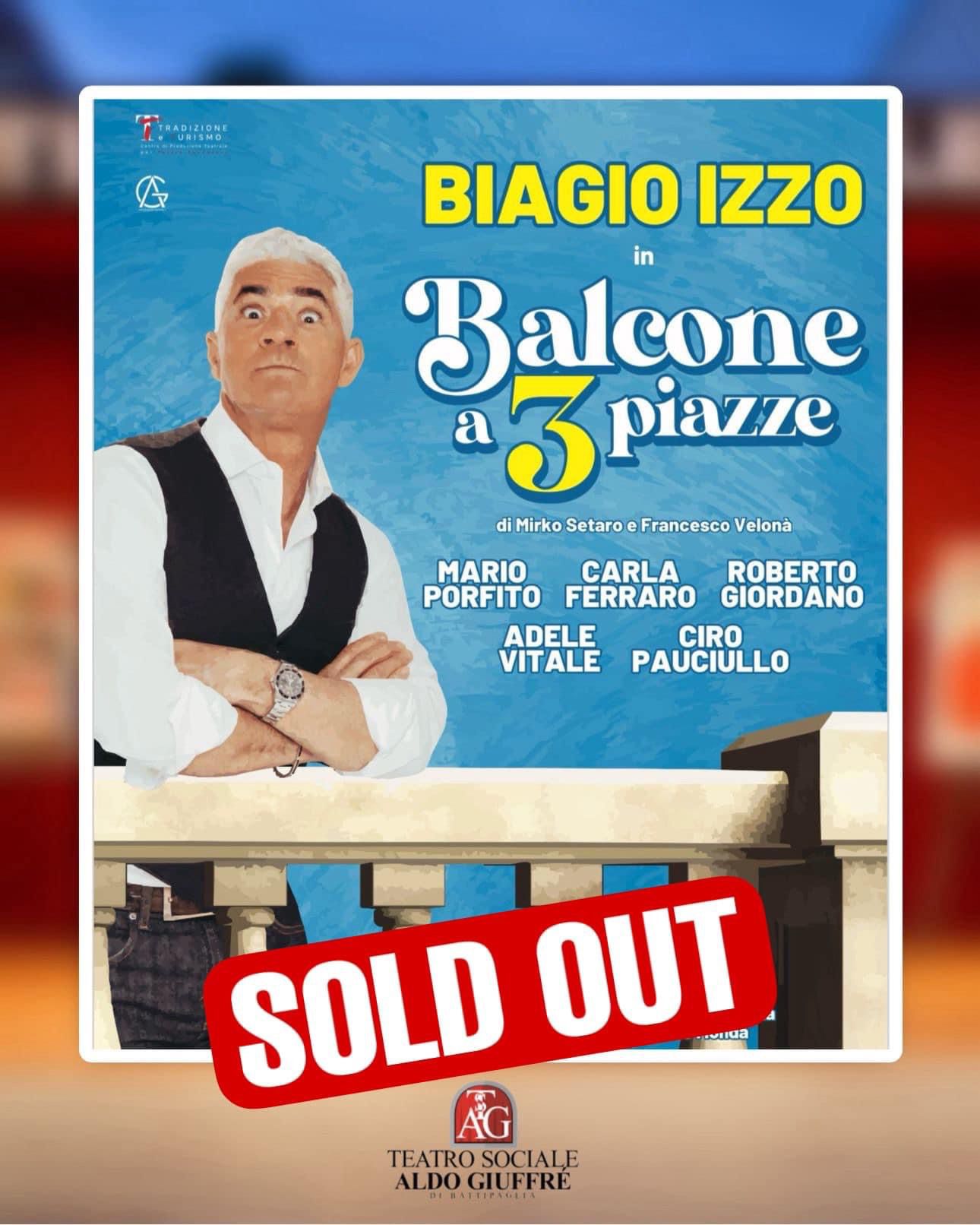 Battipaglia: a Teatro Giuffré “Balcone a 3 piazze”, sold out per Biaggio Izzo