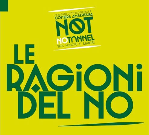Amalfitana: comitato “NOT_NO al Tunnel Minori-Maiori”, no, per 5 questioni principali