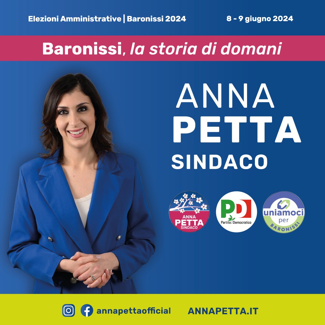 Baronissi: Amministrative, candidata Sindaco Anna Petta con 3 liste  