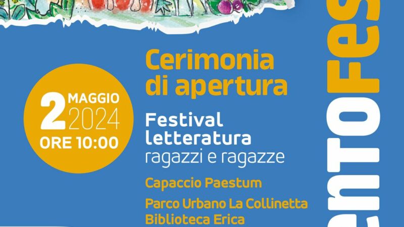 Capaccio Paestum: al via Cilento Festival Letteratura Ragazzi e Ragazze