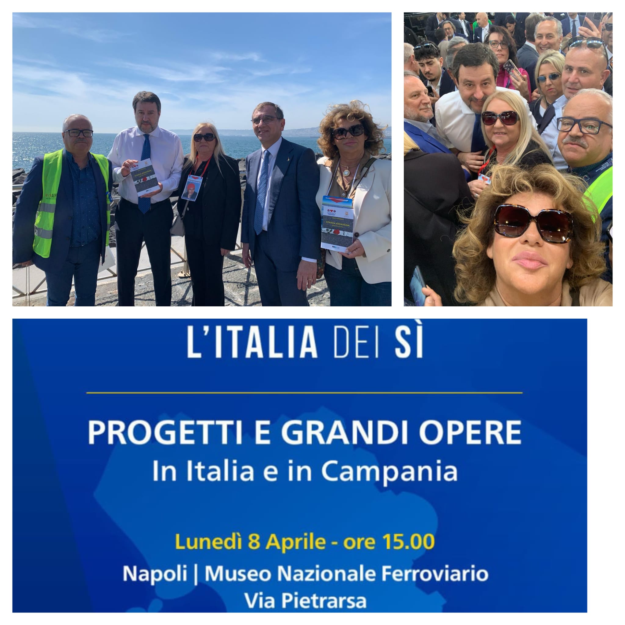 Napoli: Ministro Salvini a Portici, pensiero a genitori di vittime della strada “Necessarie sanzioni severe”