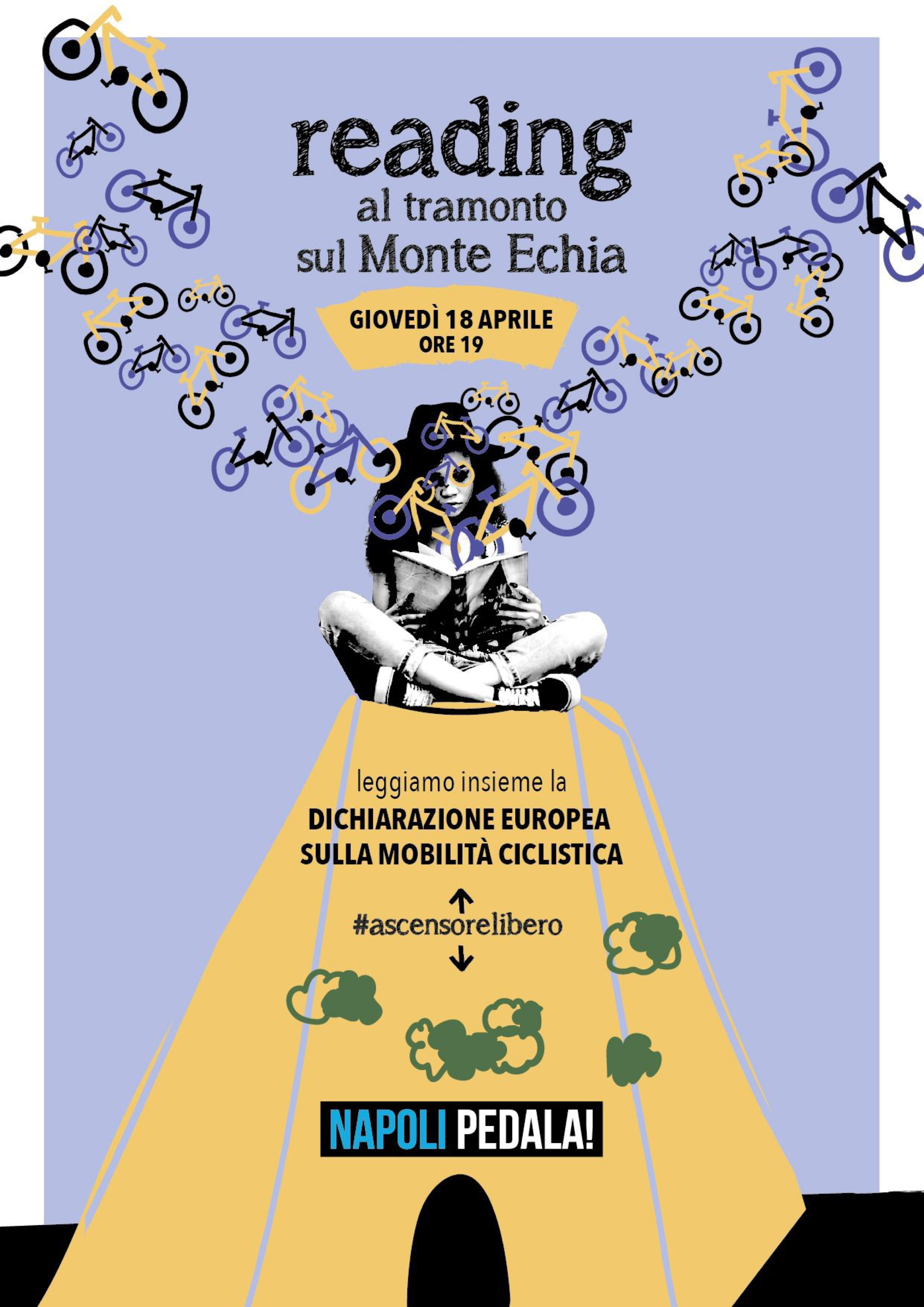Napoli: reading a monte Echia per dichiarazione europea ciclabilità