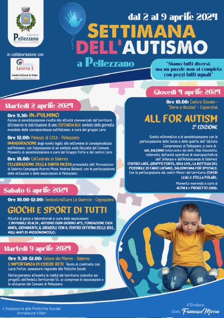 Pellezzano: campagna di sensibilizzazione per Settimana dell’autismo