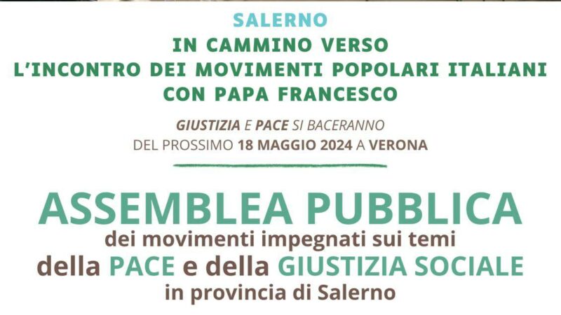 Salerno: Assemblea pubblica dei Numeri Pari su pace e disarmo