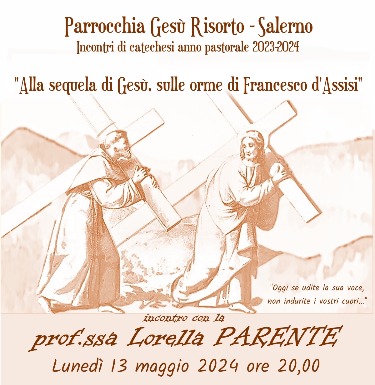 Salerno: Parrocchia Gesù Risorto, catechesi “Alla sequela di Gesù, sulle orme di Francesco d’Assisi”