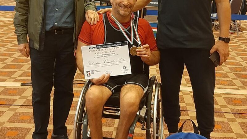 Campionati Italiani Para Powerlifting FIPE: Acito Gerardo Valentino su podio”   
