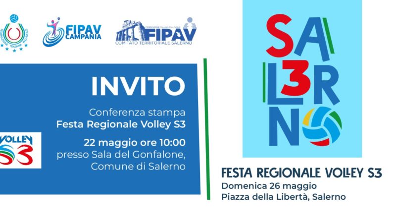 Salerno: Festa Regionale Volley S3, conferenza stampa